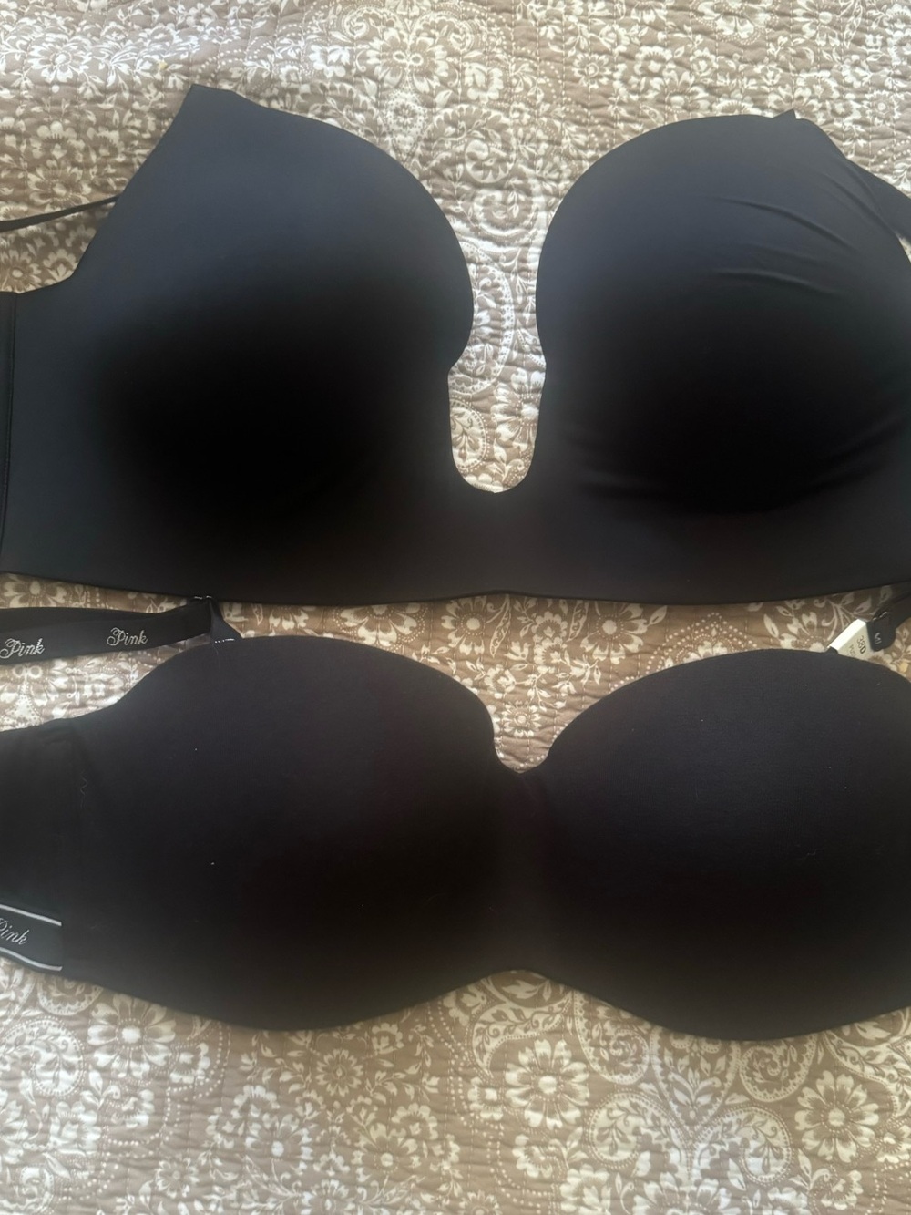 Victoria's Secret & PINK VS Black 38D 2-Bra Bundle